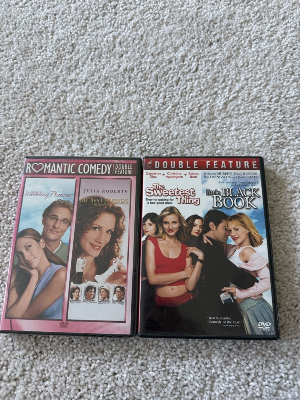 Romantic Comedy Double Feature DVD Set - Pink & Black Covers